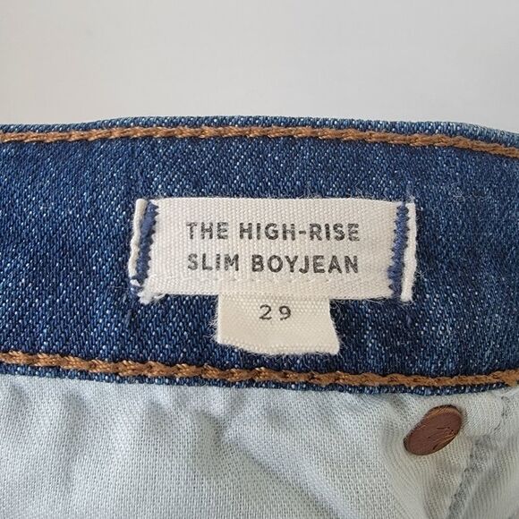 MADEWELL The High-Rise Slim Boyjean Medium Wash Size 29 - Picture 6 of 16